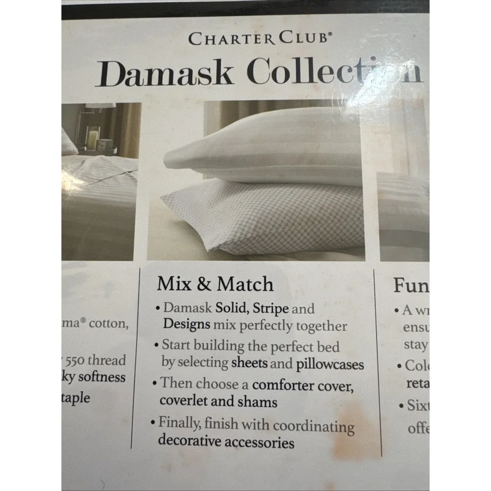 Charter Club Damask Solid White Twin Bedskirt 16